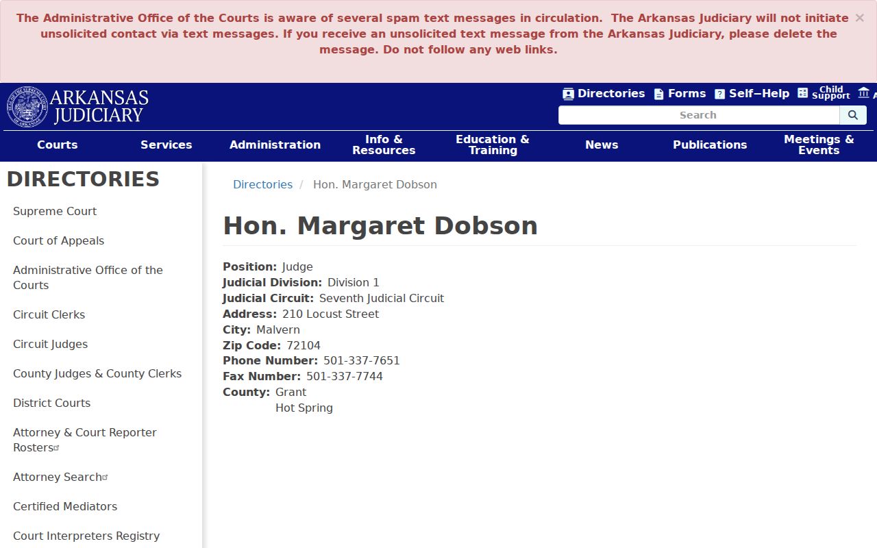Leola court records Division 1 judge directory