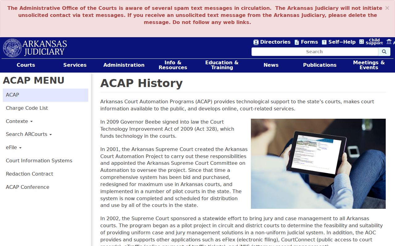 Poyen court records Arkansas court technology