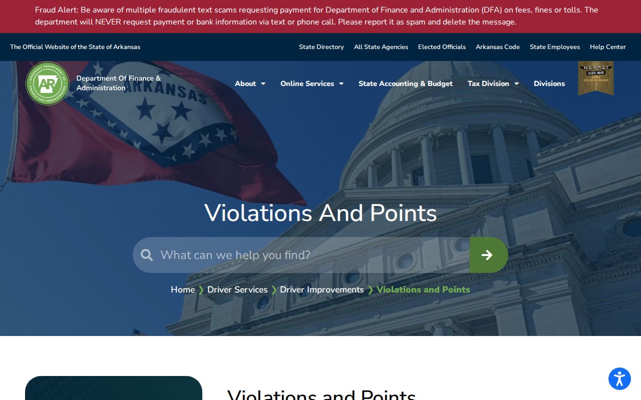 Sheridan court records state violation reference